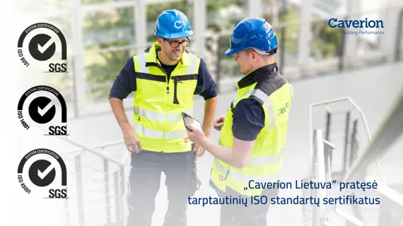 Caverion Lietuva pratęsė tarptautinių ISO standartų sertifikatus