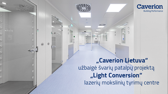 „Caverion Lietuva“ užbaigė švarių patalpų projektą „Light Conversion“ lazerių mokslinių tyrimų centre 